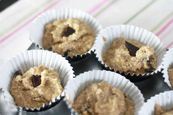 Bananmuffins med choklad